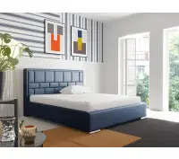 PRATO T6 łóżko tapicerowane 140x200 ze stelażem i pojemnikiem, przeszywane zagłowie
